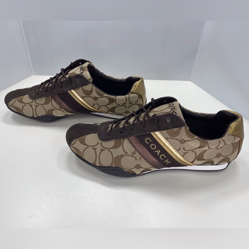 Coach Signature C Jayme Khaki Brown Sneakers, Size 9.5 Shoes - Picture 2 of 9